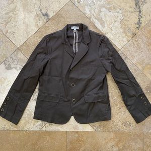 Joie army green deep green button down blazer women’s Medium preowned